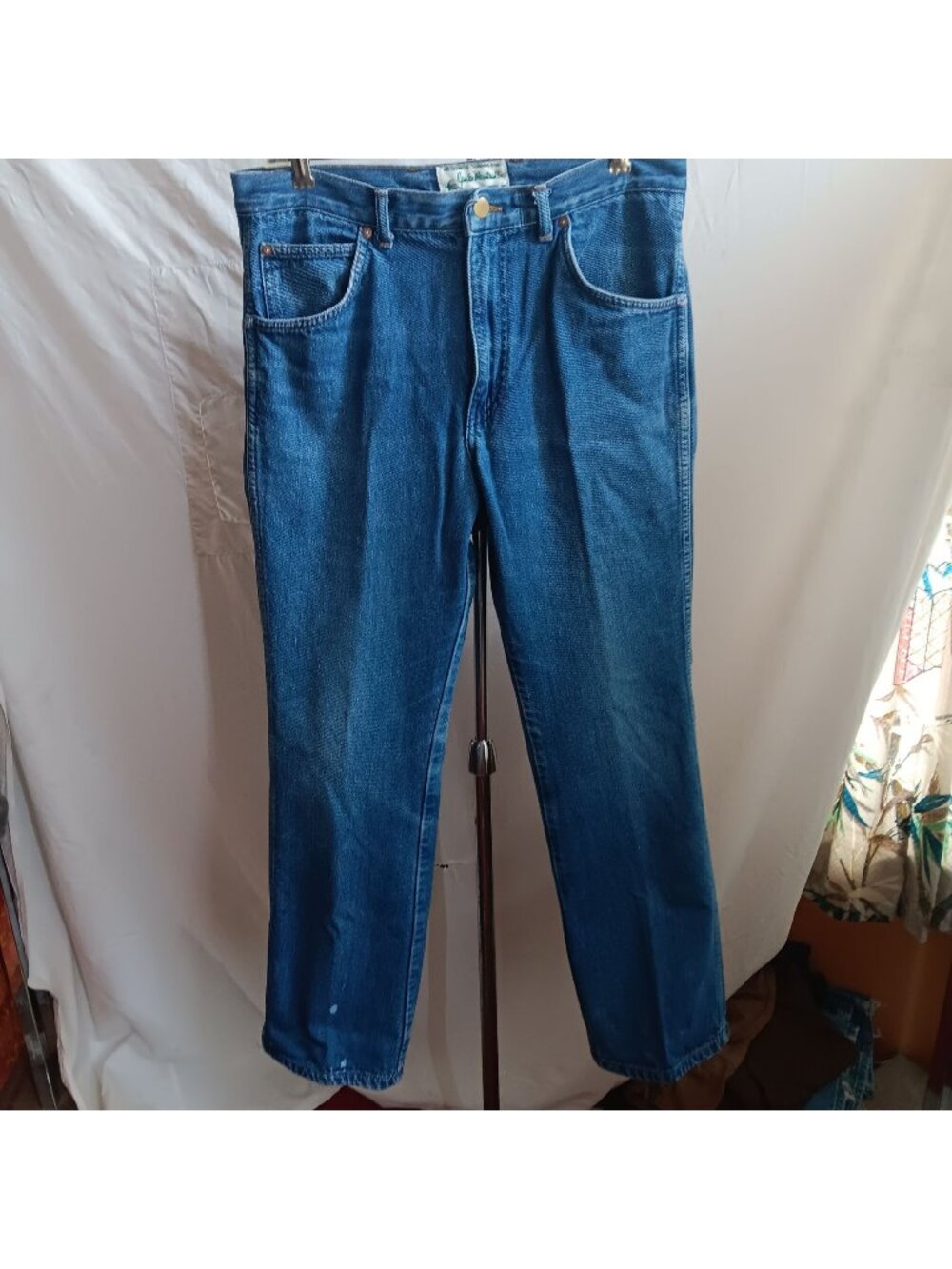 Vintage 33x30 Men's Lined Denim Jeans 1980's Winter Gander Mountain Distress